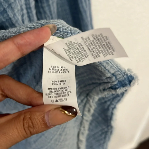 SKU 2 Aerie Pool-To-Party Cover Up Shirt blue XL - Picture 6 of 7